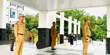 Bupati Konsel, Irham Kalenggo memimpin upacara Hari Lahir Pancasila