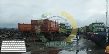Dokumentasi AMPUH Sultra terkait pemuatan limbah ban PT VDNI