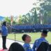 Wali Kota Kendari, Siska Karina Imran saat memimpin apel Hari Kesadaran Nasional yang dihadiri ASN Pemkot Kendari