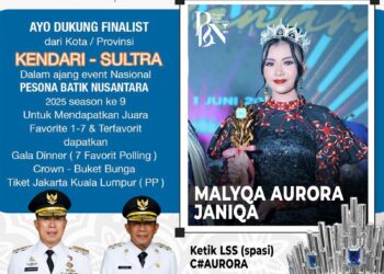 Ajakan Pemrov Sultra untuk dukungan Finalist Malyqa Aurora Janiqa