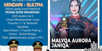 Ajakan Pemrov Sultra untuk dukungan Finalist Malyqa Aurora Janiqa