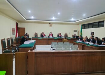 Sidang dengan agenda pemeriksaan saksi di PN Tipikor Kota Kendari, terkait anggaran makan minum Bagian Umum Setda Kendari