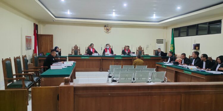 Sidang dengan agenda pemeriksaan saksi di PN Tipikor Kota Kendari, terkait anggaran makan minum Bagian Umum Setda Kendari