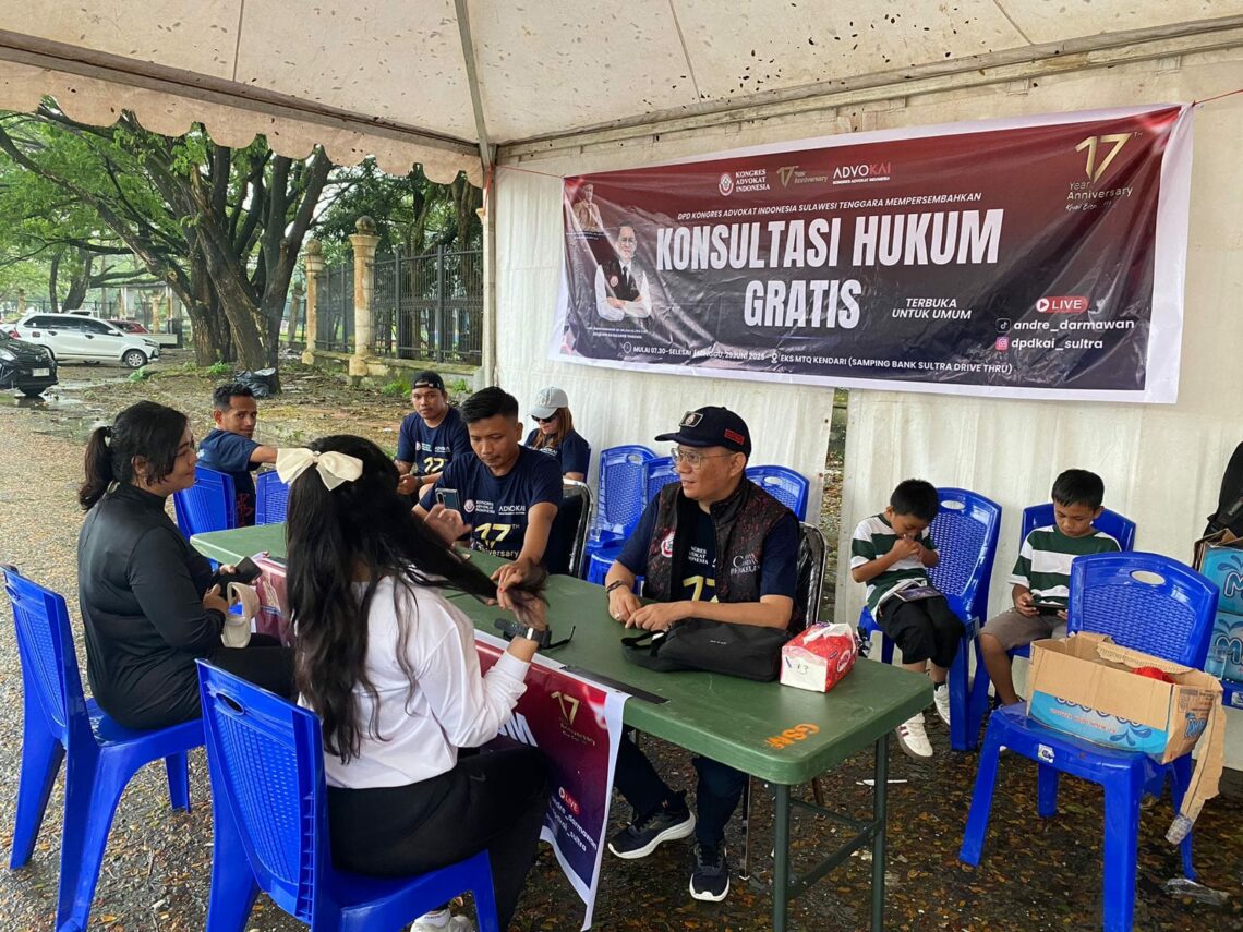 KAI Sultra menggelar konsultasi hukum gratis yang merupakan rangkaian HUT KAI