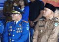 Wakil Wali Kota Kendari, Sudirman bersama Kadis Damkar Kendari, Junaidin Umar