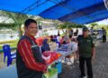Dinas Ketahanan Pangan memantau jalannya Pasar Murah di wilayah pesisir tepatnya di Kelurahan Talia, Kendari