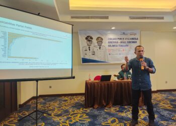 Charta Politika Indonesia (CPI) memaparkan hasil survei evaluasi publik atas kinerja Gubernur dan Wagub Sultra
