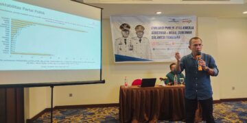 Charta Politika Indonesia (CPI) memaparkan hasil survei evaluasi publik atas kinerja Gubernur dan Wagub Sultra