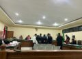 Suasana sidang di PN Tipikor Kendari yang sempat memanas akibat penyataan Nahwa Umar