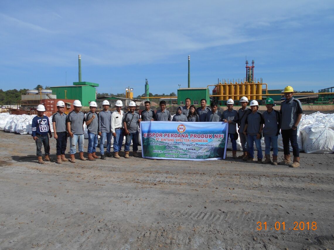 Ekspor perdana produk NPI smelter PT BSI