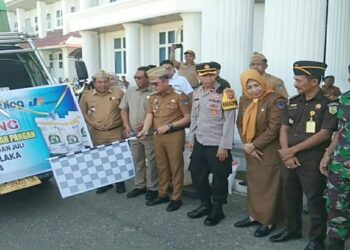 Pemda Kolaka saat launching penyaluran beras bantuan pangan