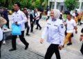 Wali Kota Kendari saat menghadiri Rakornas PHD di Aula Kantor Gubernur Sultra