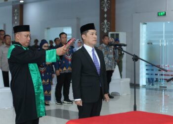 Ichsan Porosi, S.T., M.P.T. saat dilantik sebagai Penjabat (Pj) Sekda Konsel
