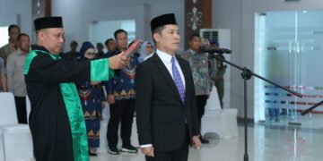 Ichsan Porosi, S.T., M.P.T. saat dilantik sebagai Penjabat (Pj) Sekda Konsel