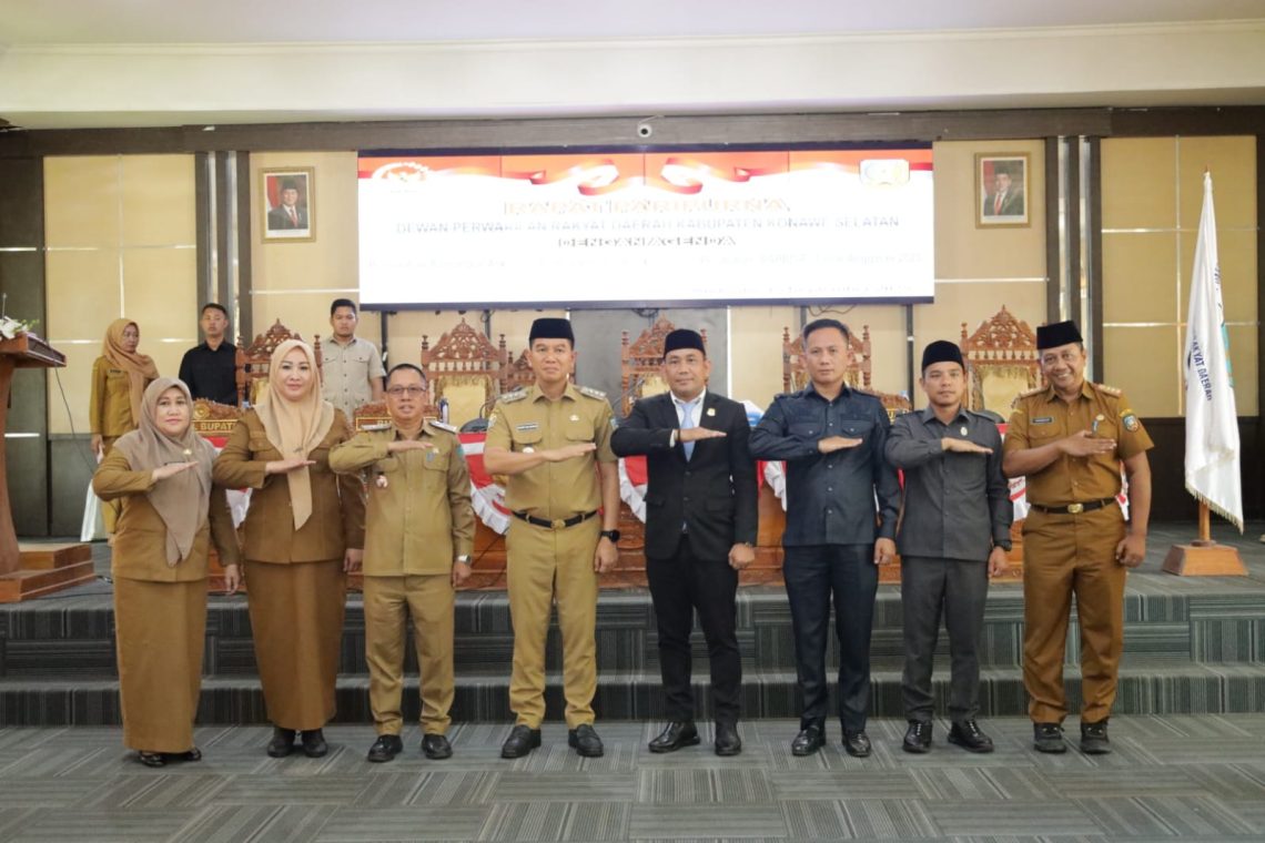 Paripurna penyerahan R-APBD Perubahan tahun 2025 Pemda Konsel ke DPRD Konsel