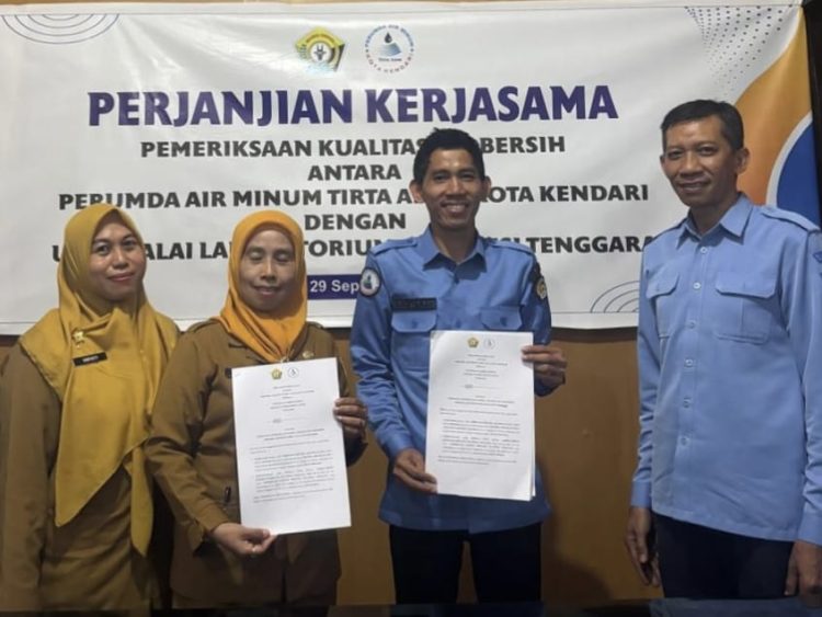 MoU PDAM Kendari bersama Labkesda Sultra