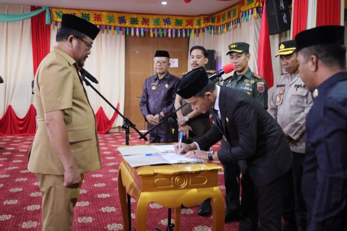 Penandatanganan penetapan APBD Perubahan Konut tahun anggaran 2025