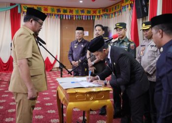 Penandatanganan penetapan APBD Perubahan Konut tahun anggaran 2025