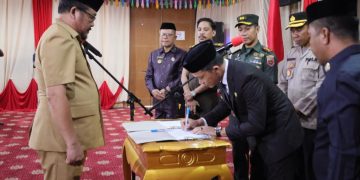 Penandatanganan penetapan APBD Perubahan Konut tahun anggaran 2025