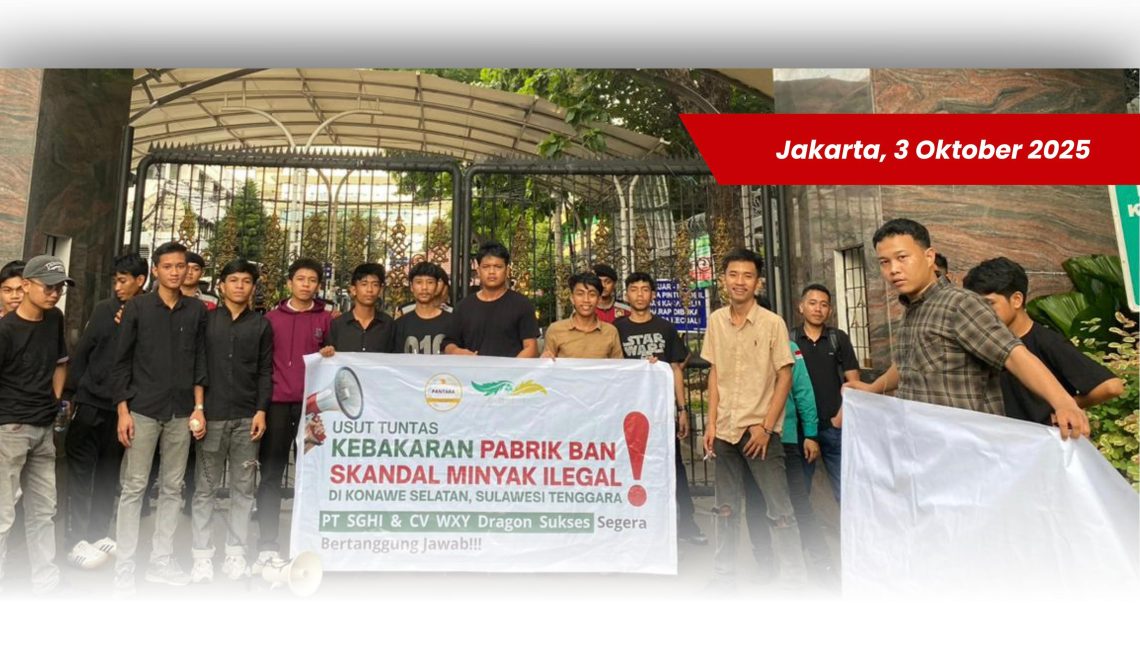 Mahasiswa saat aksi di Kejagung RI