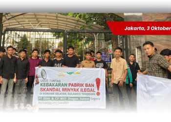 Mahasiswa saat aksi di Kejagung RI
