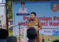 Bupati Konsel, Irham Kalenggo meresmikan Pasar Konda