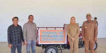 Penyerahan 1 unit motor kebersihan dari CSR Afika Properti