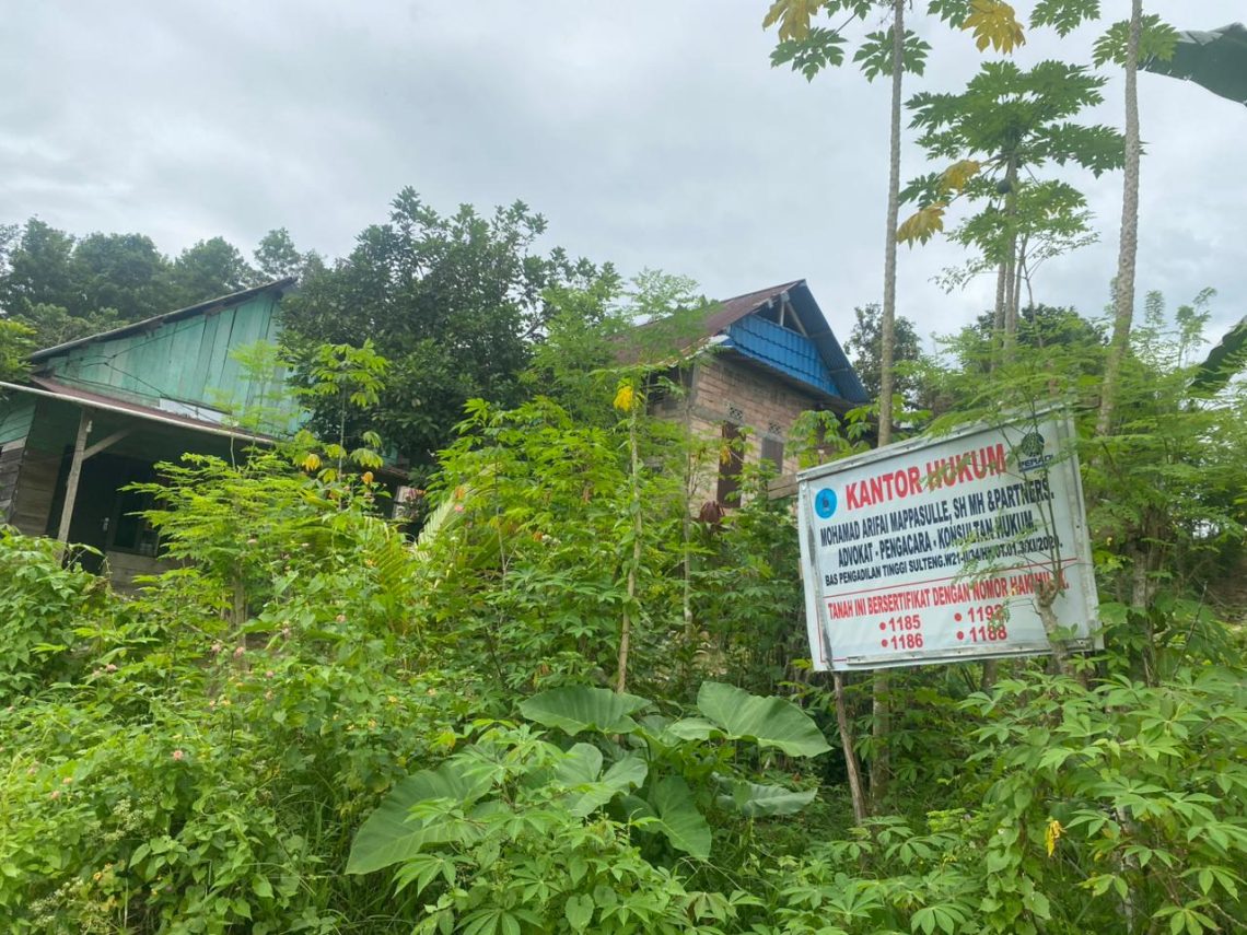 Salah satu tanah milik warga Tunggala yang diduga diserobot