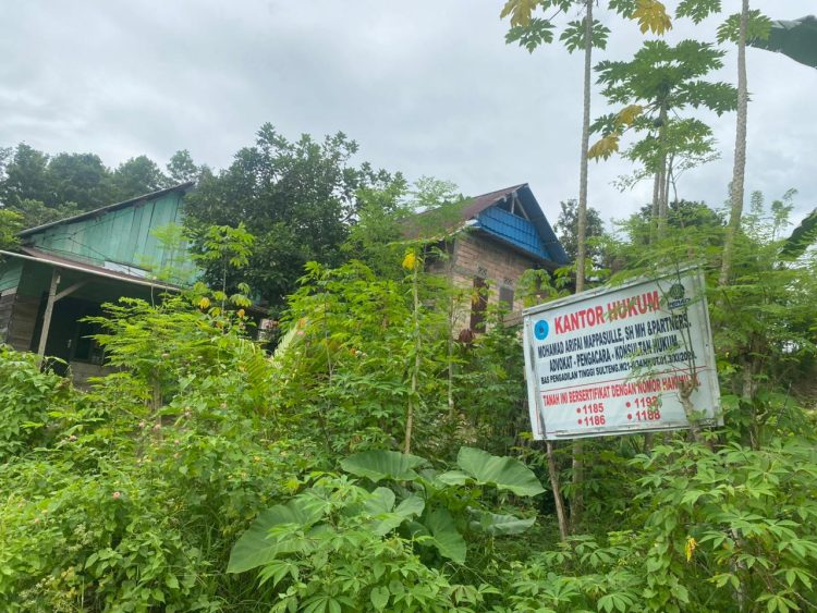 Salah satu tanah milik warga Tunggala yang diduga diserobot