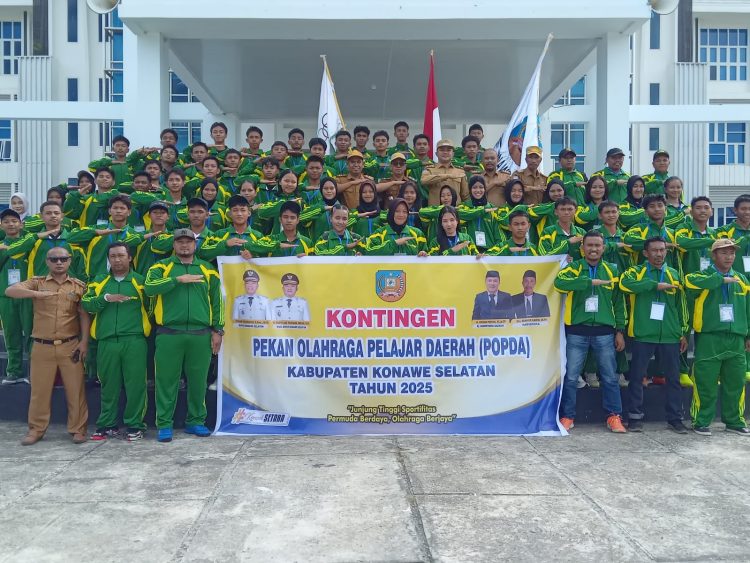 Lepas Kontingen POPDA, Wabup Konsel Minta Atlet Junjung Tinggi Sportivitas