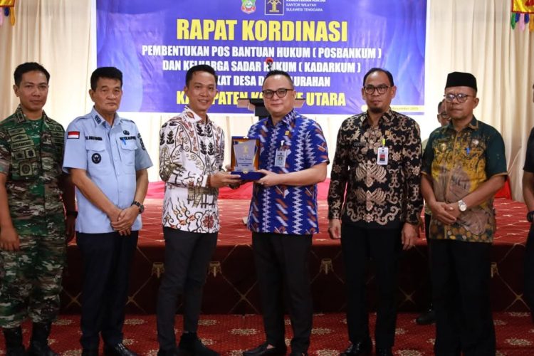 Konut Raih Penghargaan 100 Persen Pembentukan Posbankum Dari Kemenkum