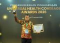 Wabup Konut, Abuhaera menerima penghargaan Universal Health Coverage (UHC) Award 2026 Kategori Utama