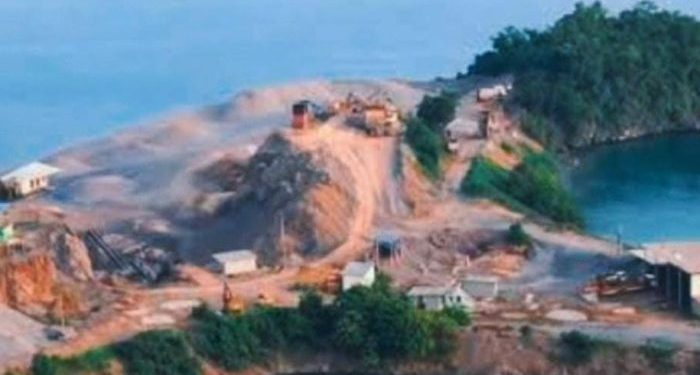 Kondisi Pulau Senja, Kabupaten Konawe Selatan (Konsel) setelah adanya aktivitas tambang batu