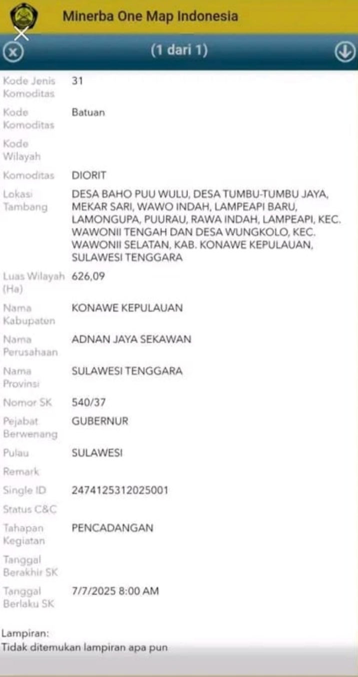 Polemik Izin Tambang Batuan di Wawonii, Data Kementerian ESDM Tunjukkan SK Diterbitkan Gubernur Sultra 11 Polemik Izin Tambang Batuan di Wawonii, Data Kementerian ESDM Tunjukkan SK Diterbitkan Gubernur Sultra