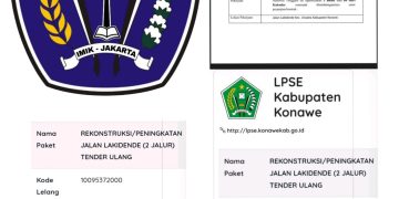Informasi terkait proyek jalan Lakidende di LPSE Kabupaten Konawe