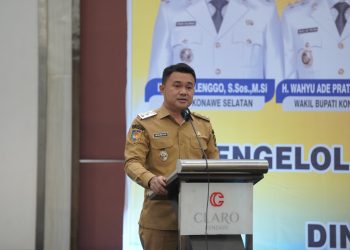 Wakil Bupati Konsel, Wahyu Ade Pratama membuka kegiatan pelatihan RGTK-E