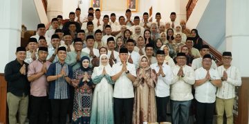 Bupati Konut bersama jajaran menghadiri halal bihalal Gubernur Sultra