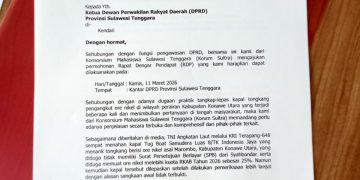 Kasus Tangkap Lepas Kapal Tongkang Disoroti, DPRD Sultra Diminta Segera Lakukan RDP 1 Surat permohonan RDP