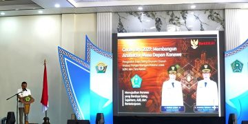 Bupati Konawe, Yusran Akbar saat membuka Musrenbang tingkat Kabupaten Konawe