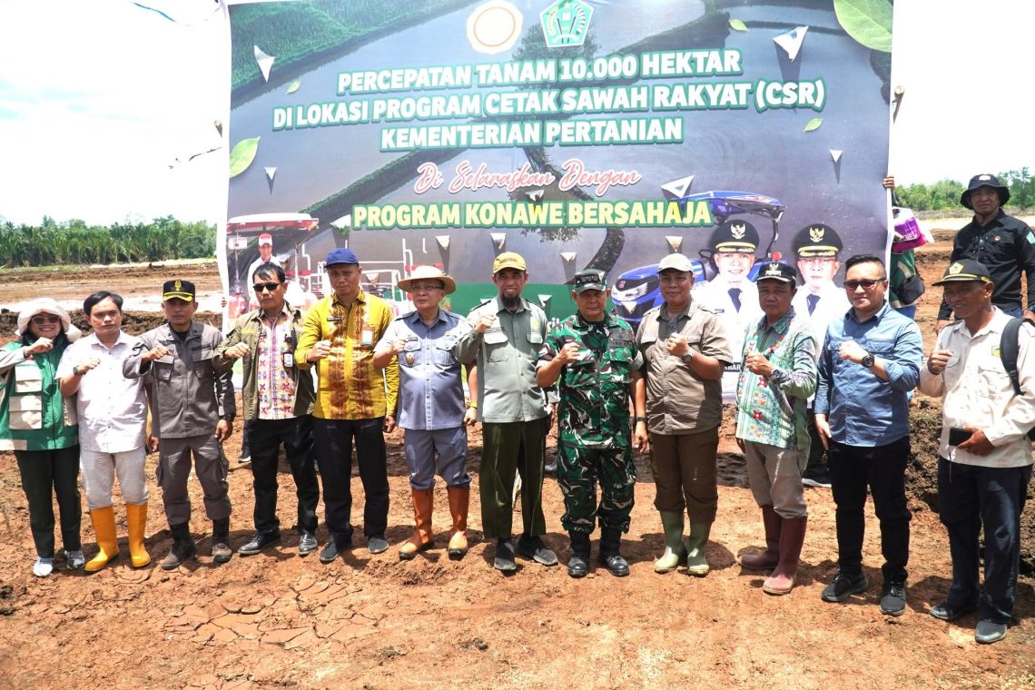 Konawe Perkuat Sektor Pertanian, Garap 1.400 Hektare Sawah Baru Lewat Program CSR