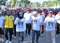 Wali Kota Kendari, Siska Karina Imran mengikuti jalan sehat IKA PMII