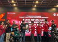 Asmo Sulsel saat menyerahkan 15 kendaraan motor honda kepada PSM Makassar