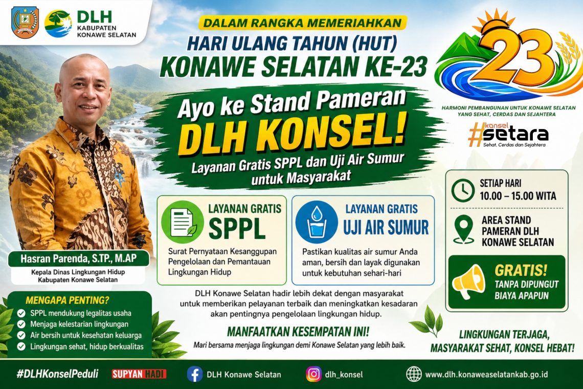 Informasi layanan gratis DLH Konsel