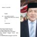 Mantan Sekwan DPRD Konut, Siharto K. Panto beserta surat panggilan dari Polda Sultra