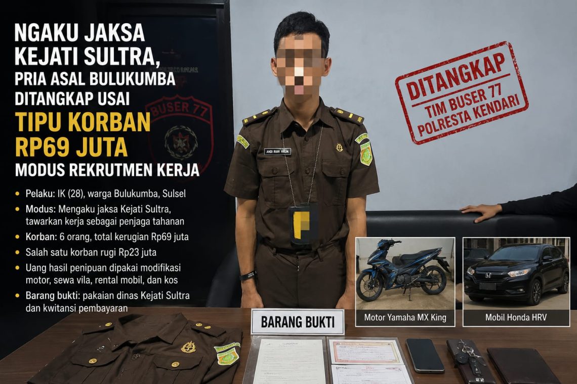 Polisi Tangkap Pria Ngaku Jaksa, Tipu Korban 69 Juta Dengan Modus Rekrutmen Kerja 10 Polisi Tangkap Pria Ngaku Jaksa, Tipu Korban 69 Juta Dengan Modus Rekrutmen Kerja