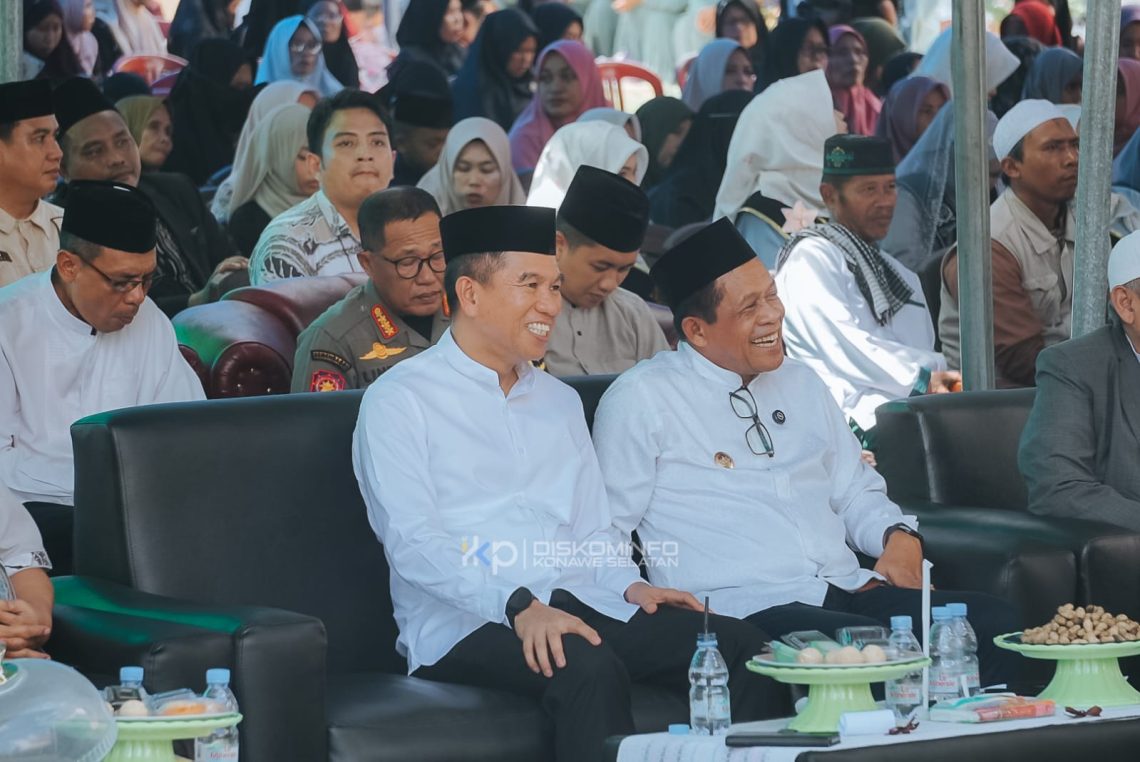 Hadiri Milad Ponpes, Hugua dan Irham Kalenggo Dukung Penguatan Pendidikan Pesantren 10 Wagub Sultra bersama Bupati Konsel menghadiri milad Ponpes Minhajut Thullab