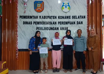 DP3A Konsel menyerahkan bantuan kepada para korban kekerasan seksual