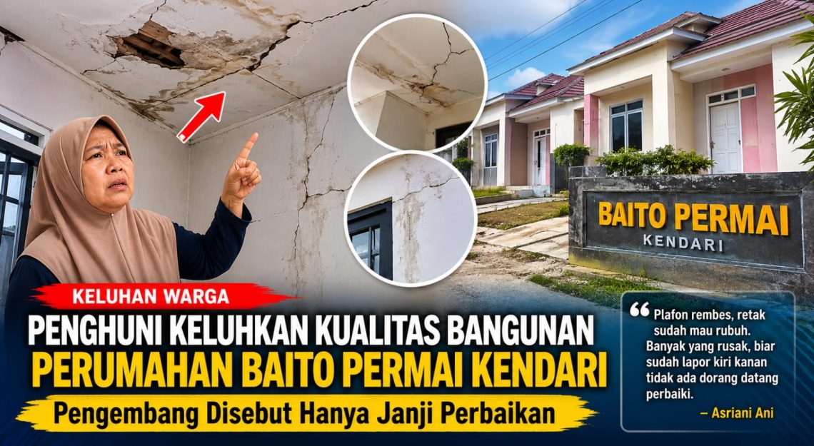 Kualitas Bangunan Perumahan Baito Permai Dikeluhkan, Calon Pembeli Diminta Berhati-hati