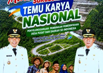 Pamflet sukseskan temu karya nasional dimana Kabupaten Konawe ditunjuk sebagai tuan rumah