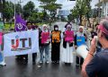 AJI dan IJTI pada momen peringatan hari buruh